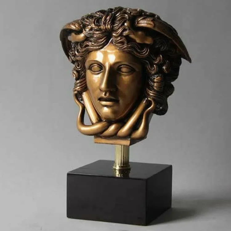 ギリシャ神話の人物像 ロストワックス鋳造 青銅のメデューサ ゴルゴン