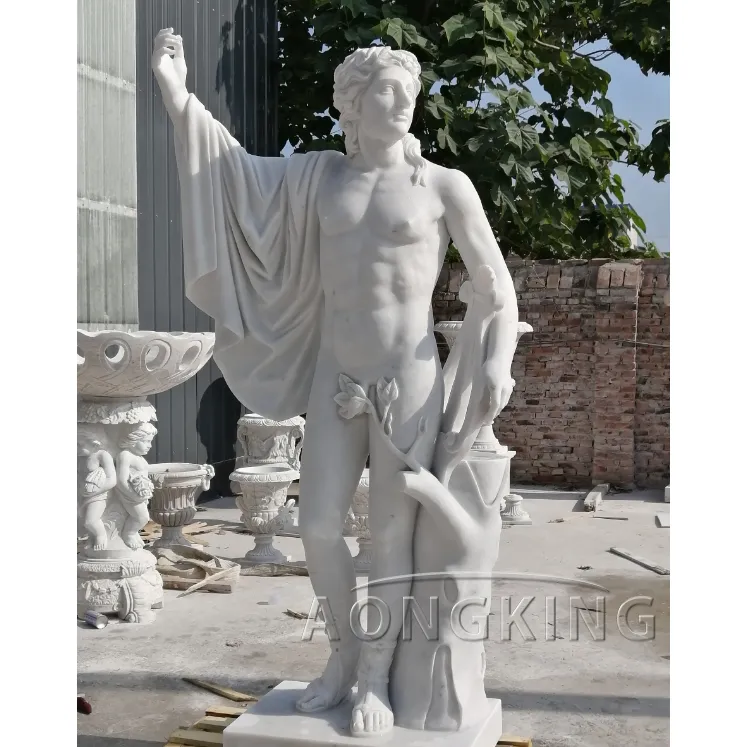 ライフサイズのローマ・ギリシャの大理石の男性ギリシャ神の彫刻