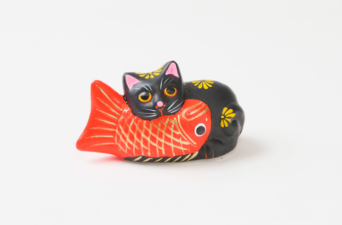 郷土玩具「相良人形・猫に赤毬」 相良人形 猫に蛸 郷土玩具 0