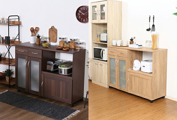 楽天市場】キッチンカウンター 幅120 カウンターテーブル 食器棚