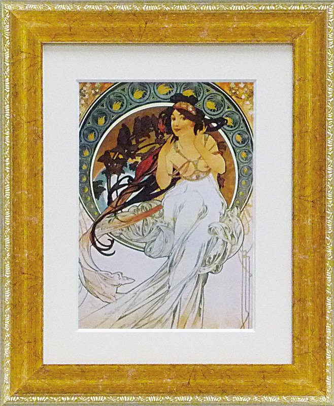 楽天市場】絵画 アルフォンス ミュシャ「夜の安らぎ」/インテリア 額