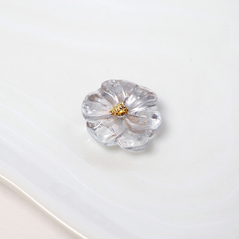 楽天市場】カボション クリア フラワー くすみカラー レジン 花 国産