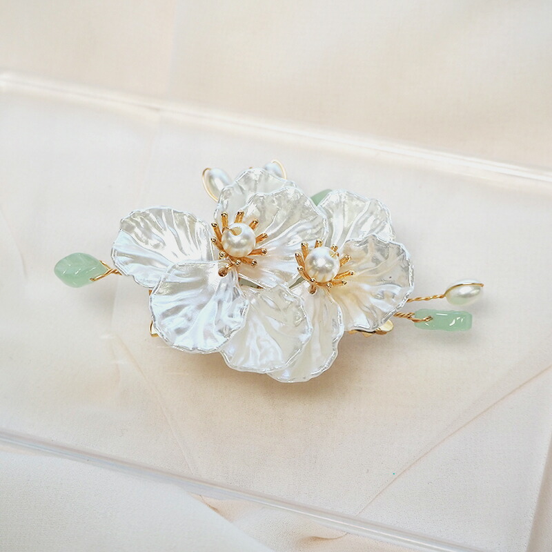 楽天市場】【メール便送料無料】髪飾り フラワー クリップ カラー 花