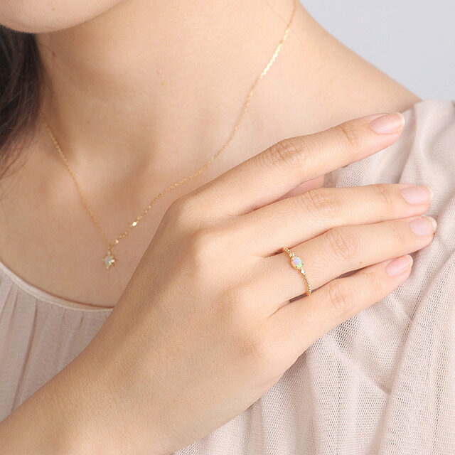 楽天市場】K18オパールリング destiny oval リング K18 18金 18k