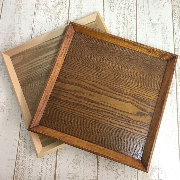 楽天市場】トレー お盆 木製 ＜正角盆 舟型＞30cm おしゃれ 正方形