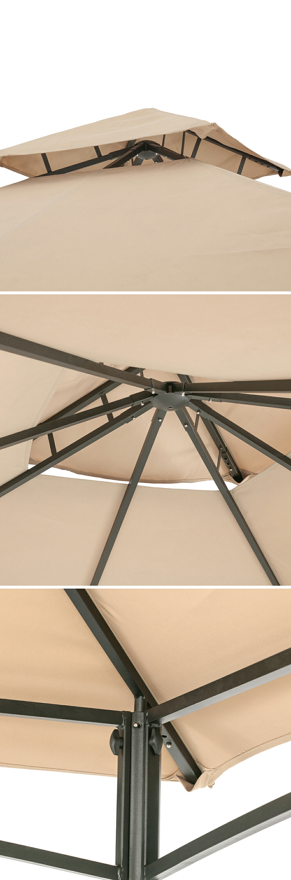 楽天市場】【送料無料】パーゴラシェード ガゼボ 大型 広い 自立 工事