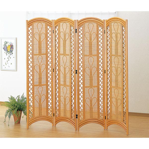 楽天市場】衝立 4連 ラタン パーテーション 籐家具 高さ150cm（ 送料