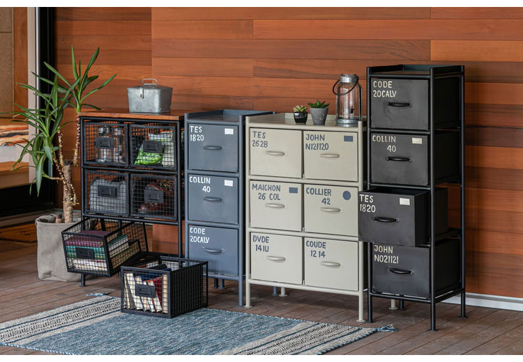 楽天市場】チェスト 幅57cm スチールチェスト 6杯引き出し付き 収納棚