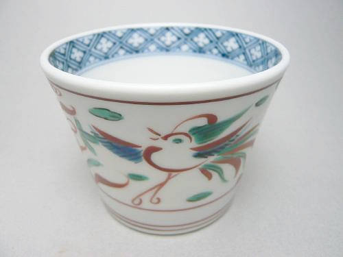 赤絵鳳凰絵蕎麦ちょこ 芳山 - 京焼清水焼 松韻堂