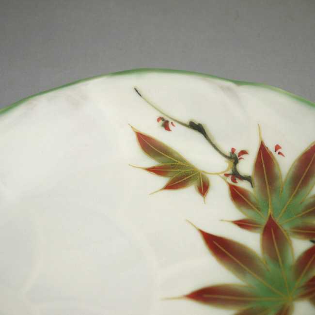 花変わり銘々皿 陶あん 紅葉単品 - 京焼清水焼 松韻堂