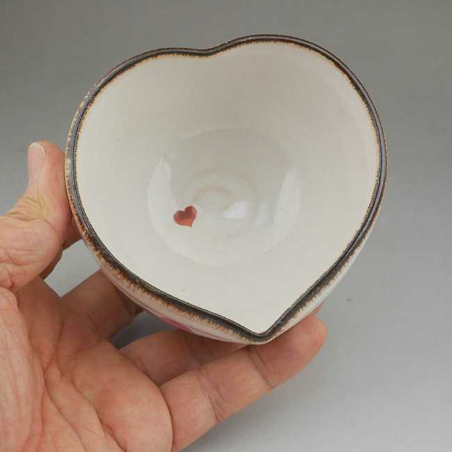 ハート野点茶碗 良二 - 京焼清水焼 松韻堂