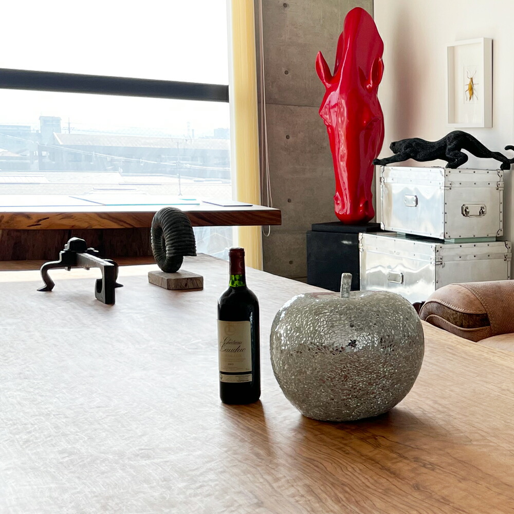 楽天市場】煌めきの白リンゴ アートオブジェ 小 プレゼント インテリア