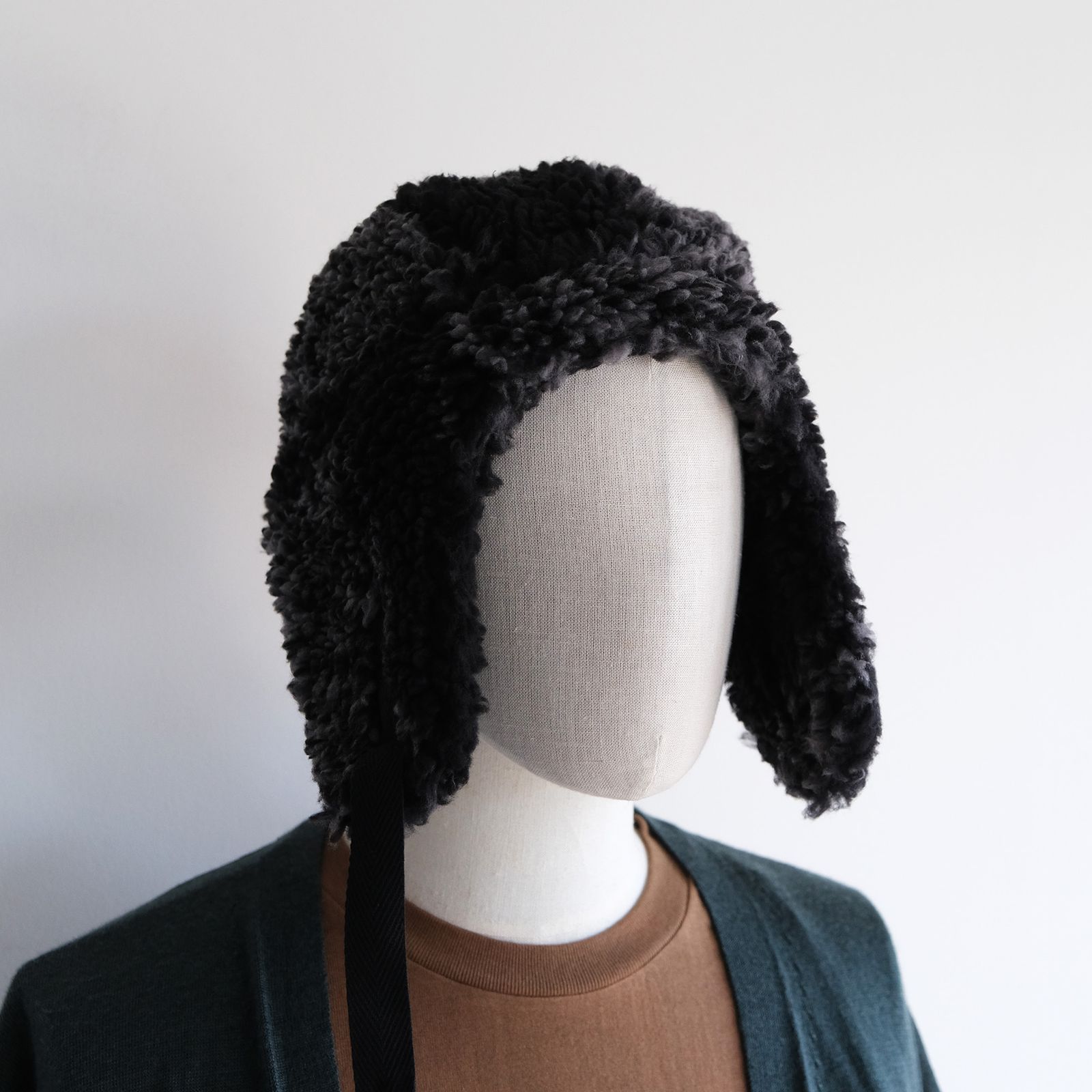 NOMARHYTHM TEXTILE - DYG Sherpa Flight Cap -キャップ-（Black