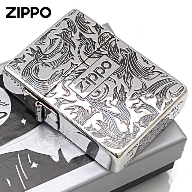 Zippo ジッポー 1935レプリカ アラベスク 唐草 両面加工 Arabesque 銀