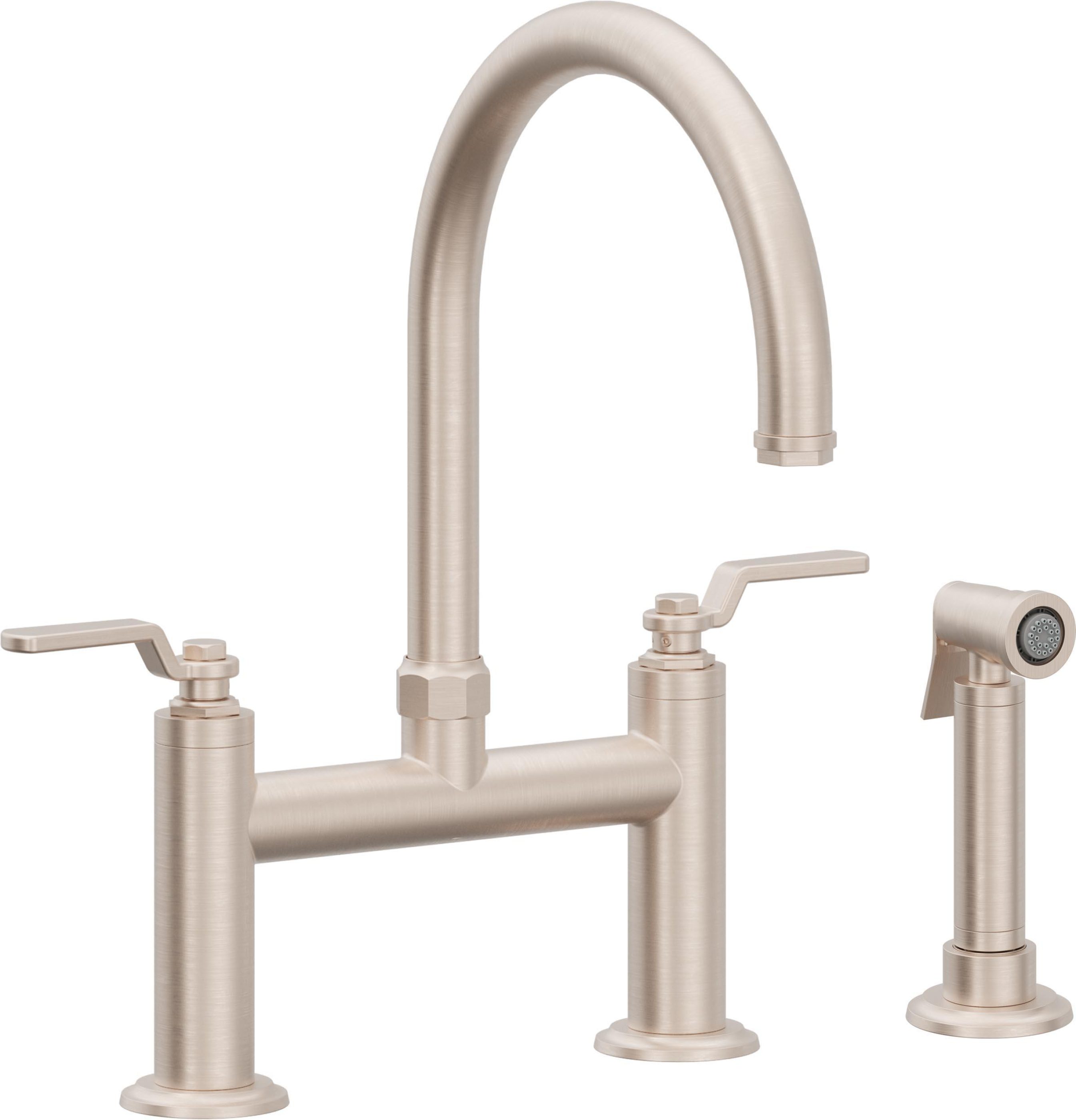 Bridge Kitchen Faucet with Sidespray - Arc Spout - K81-120S-XX