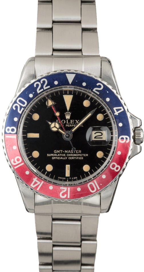 Vintage 1964 Rolex GMT-Master 1675 Glossy Gilt Dial