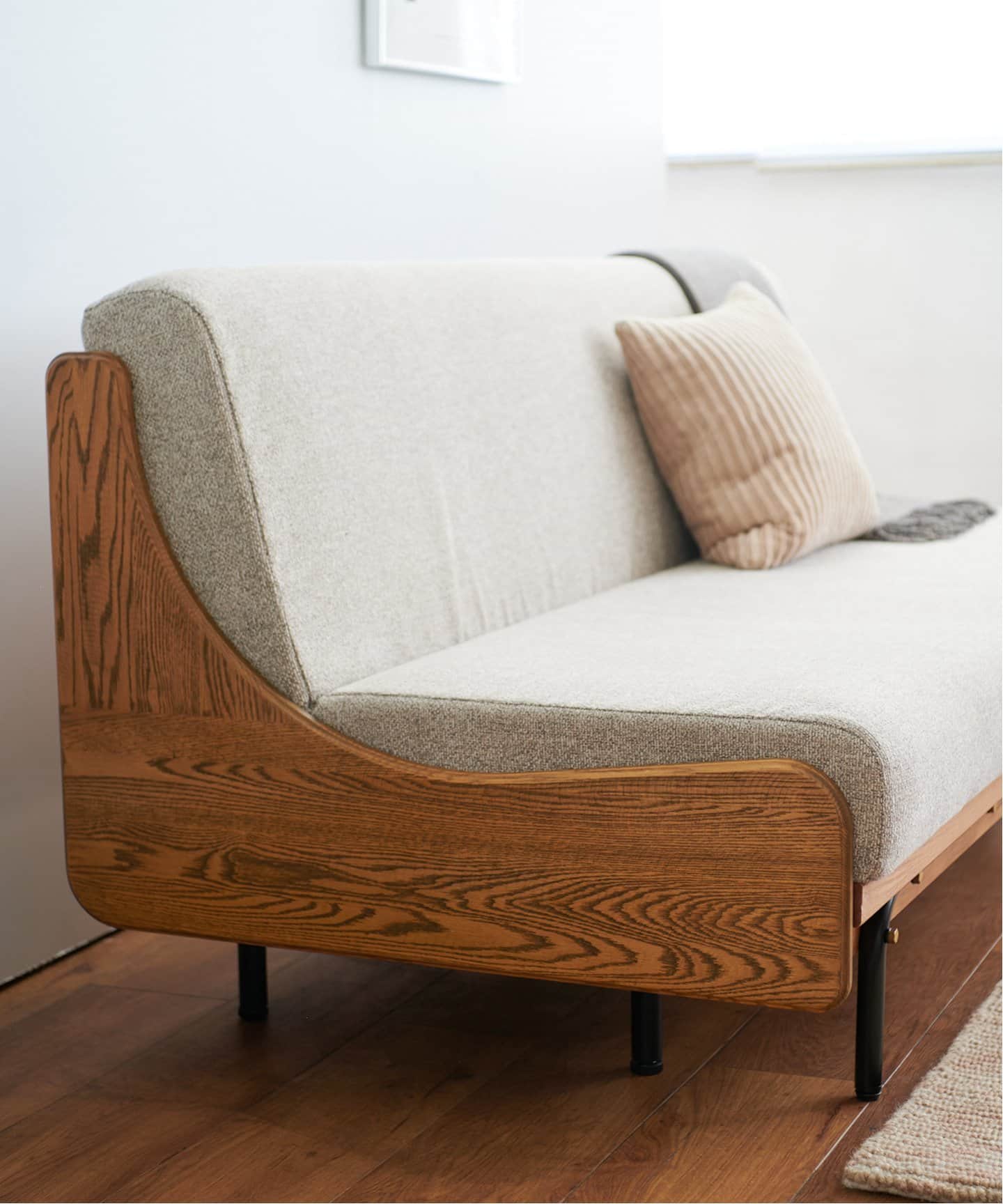 大型商品》HABITAT SOFA BED 180cm BEIGE ハビタソファ ベット（ソファ