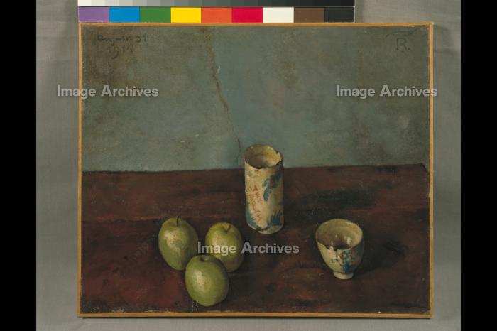 作品詳細 | 静物（湯呑と茶碗と林檎三つ） | イメージアーカイブ - DNP