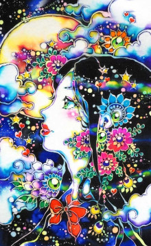 高崎「大竹夏紀」展 染色アート新作含む40点、アートをまとう「着物