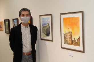 旭川のカフェのミニギャラリーで水彩画展 はがき絵も展示 - 旭川経済新聞