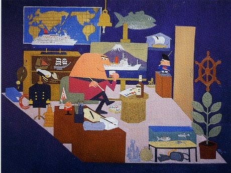 ウイスキーCMキャラクター「アンクルトリス」の柳原さんが個展