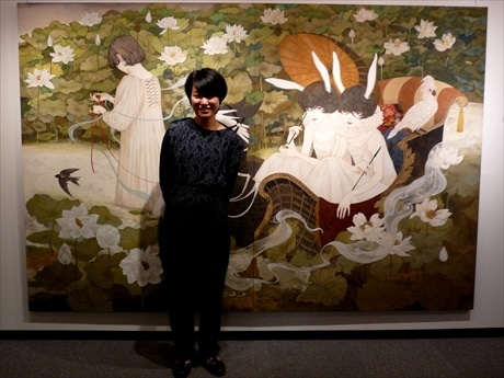 大伝馬町で新人日本画家による少女像展 女性視点で刹那的な美を描く