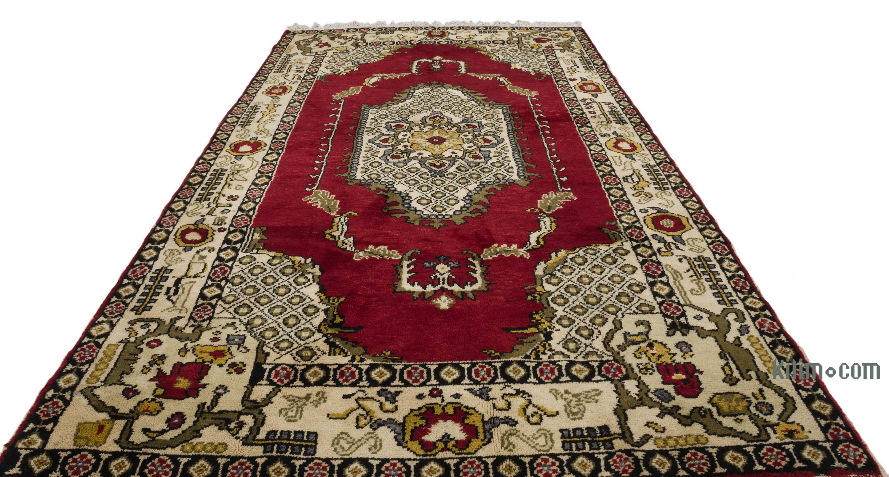 Vintage Turkish Hand-Knotted Rug - 5' 8