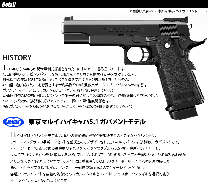 ミリタリーショップ専門店 SWAT | MARUI(東京マルイ) Hi-CAPA 5.1