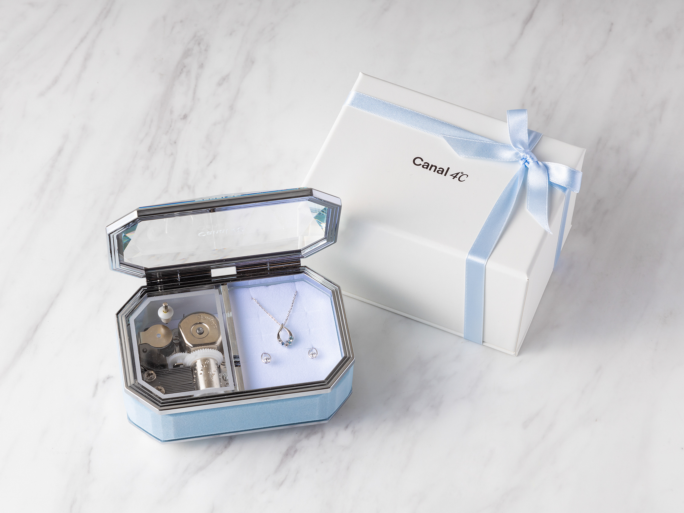 名入れケース】しずくネックレス&ピアス 2点セット | Canal4℃（カナル