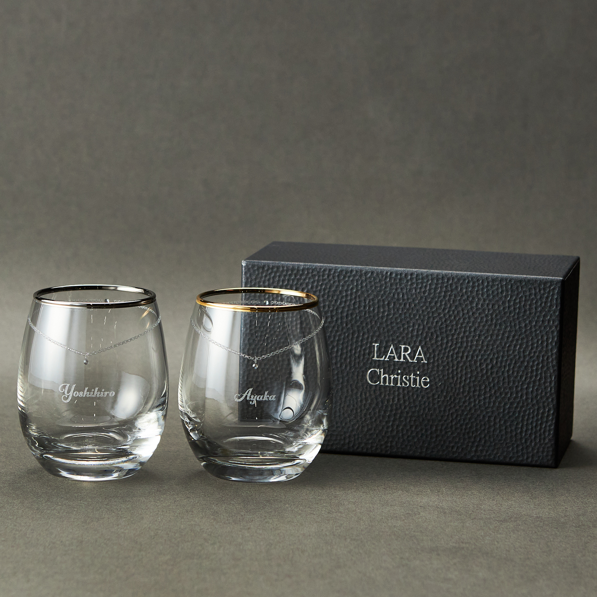 ペアワイングラス大(無地) 白粒鉄仙・青粒鉄仙 | 九谷和グラスの