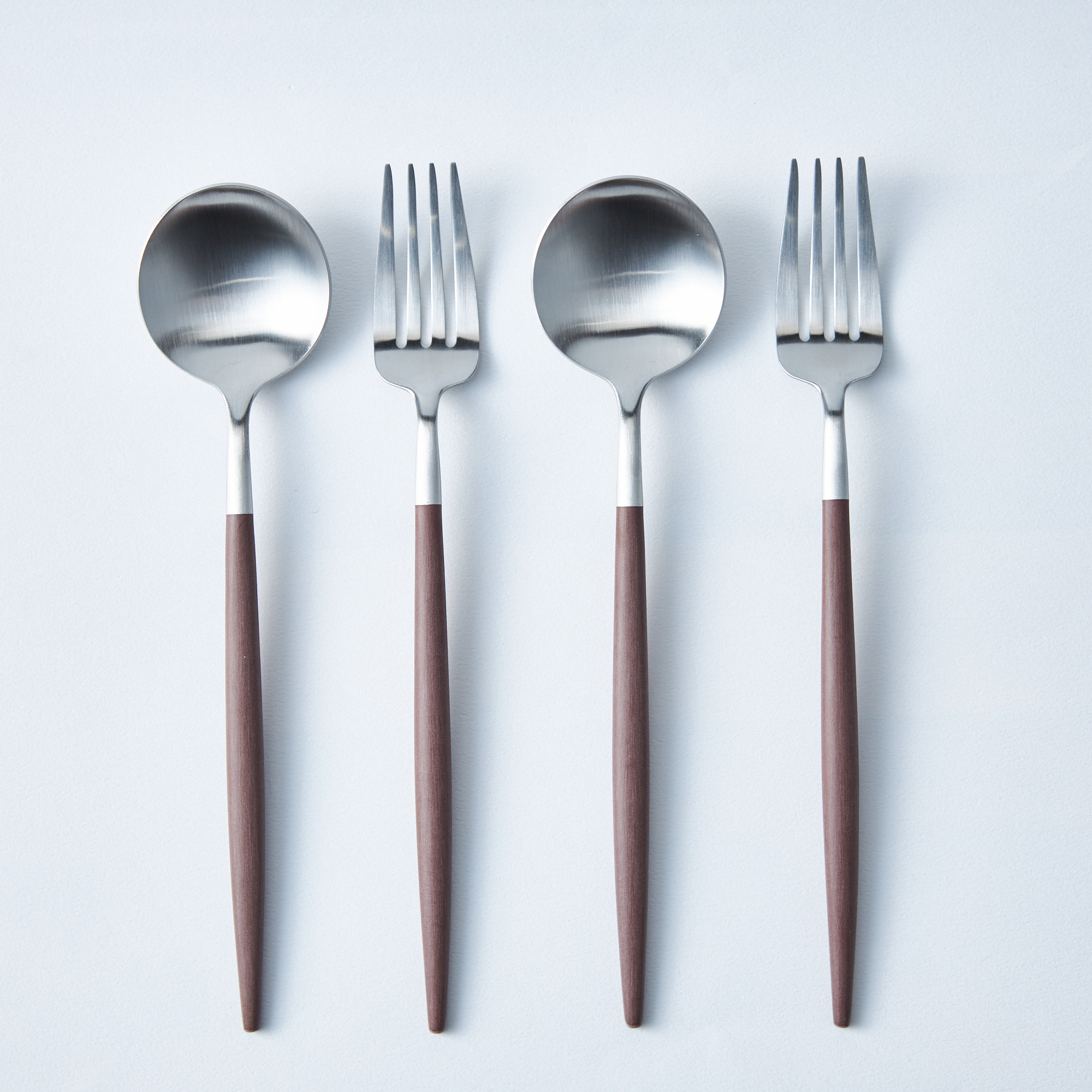 クチポール】ゴアブラウン×シルバー デザートペア4本セット | Cutipol