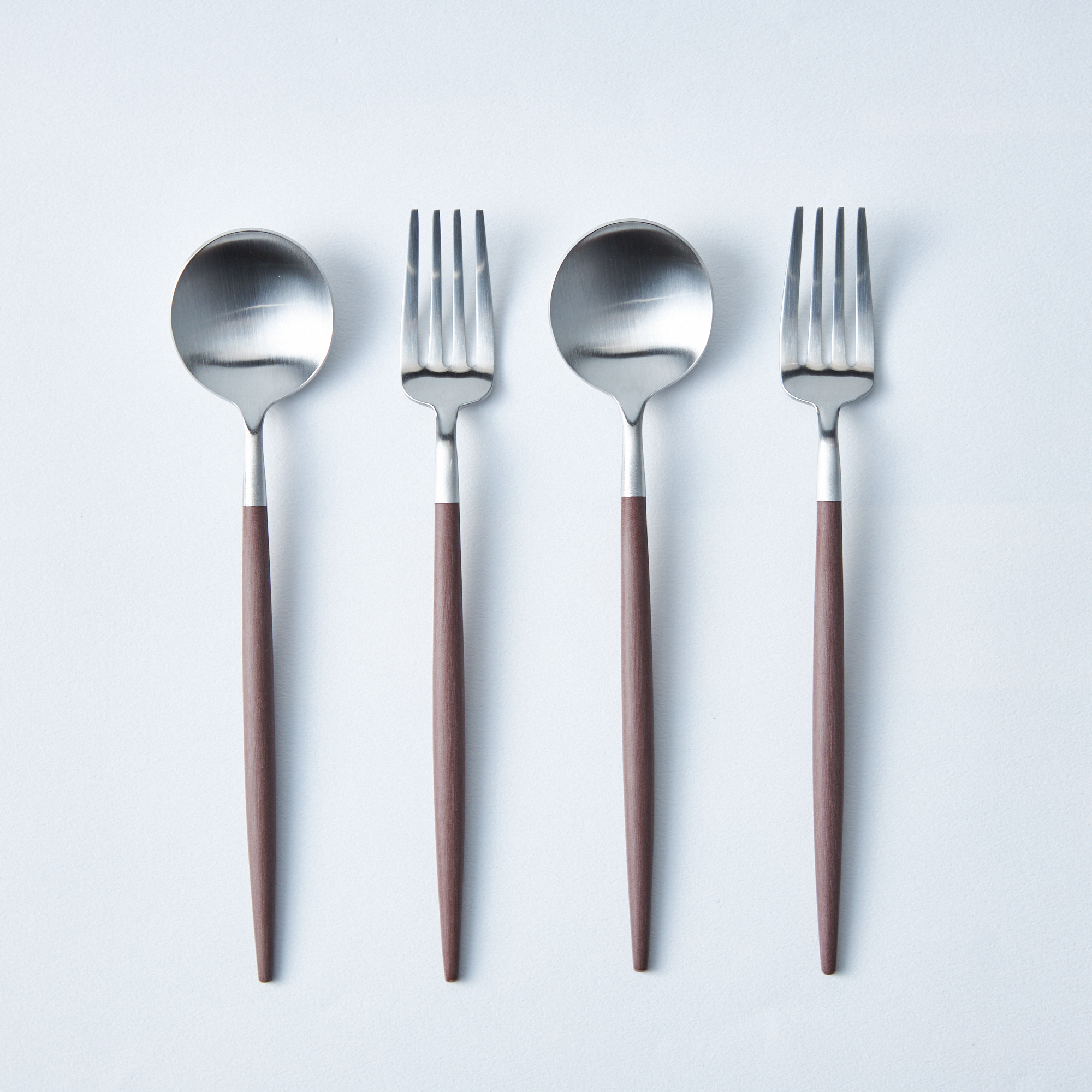 クチポール】ゴアブラウン×シルバー デザートペア4本セット | Cutipol