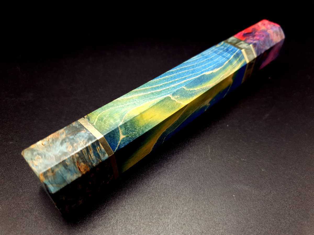 新品】B級品 スタビライズドウッド八角柄 柳刃 牛刀 包丁 本焼 包丁柄