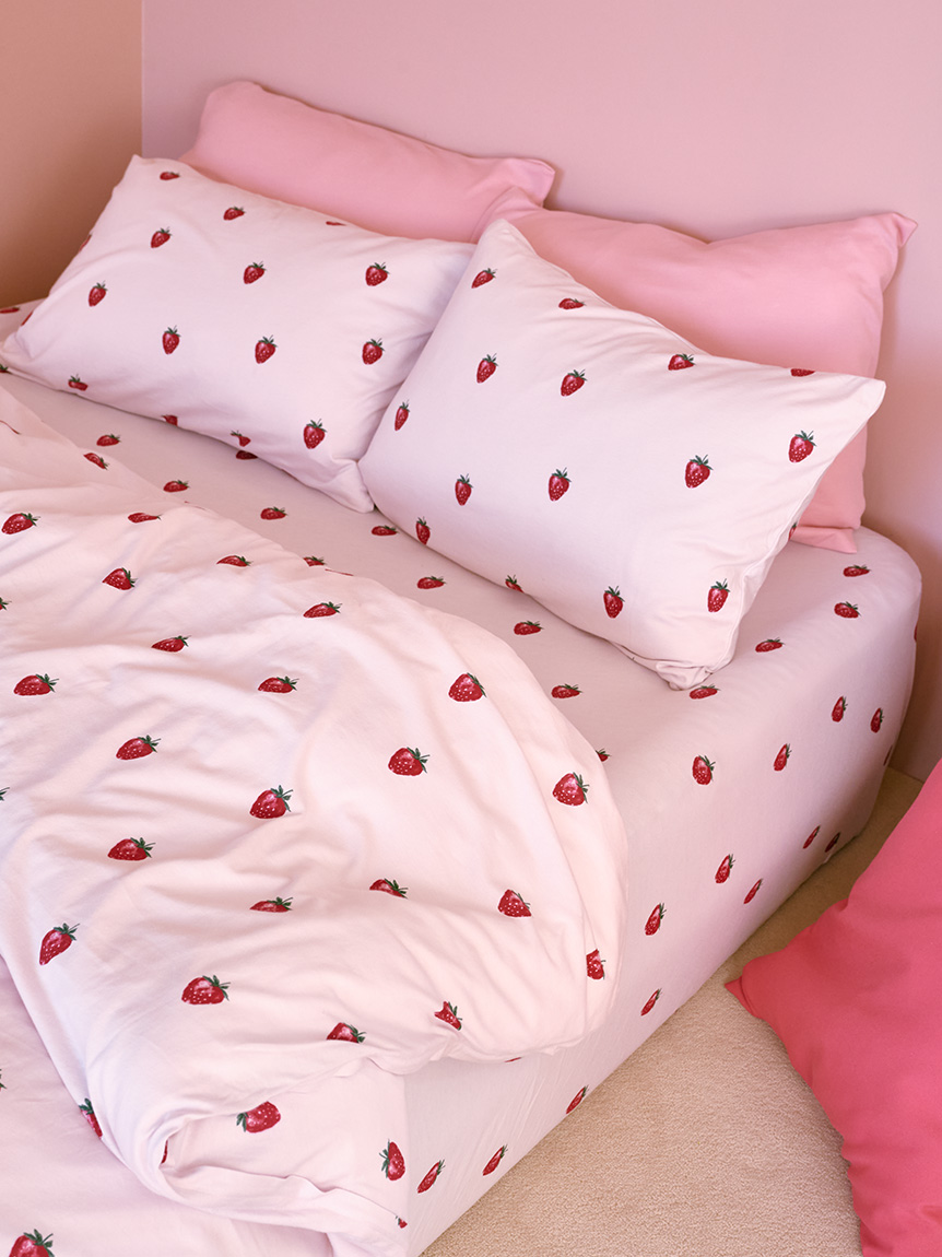 Sleep】ストロベリー柄3点セット（シングル）(寝具セット)｜ルーム