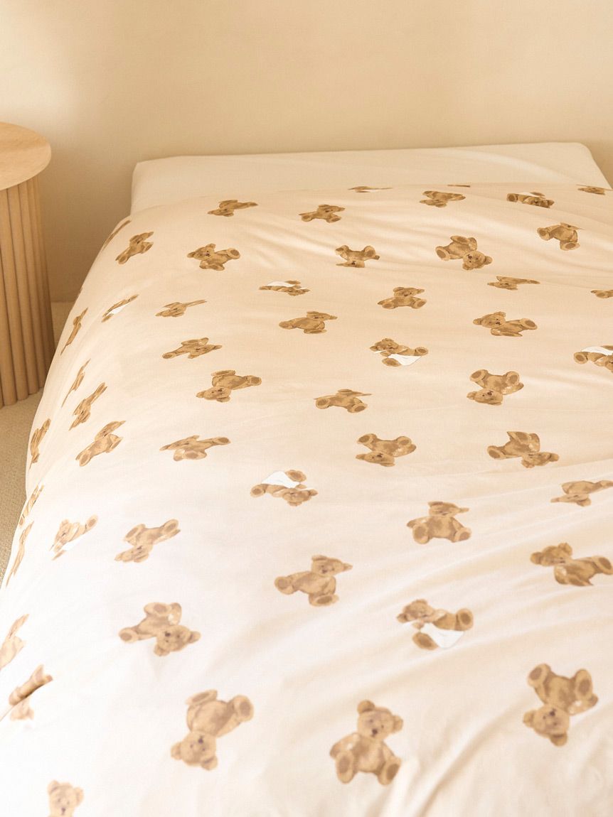 Sleep】ベア柄掛けカバー（シングル）(掛け布団カバー)｜ルームウェア
