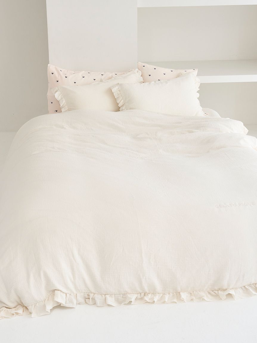 Sleep】ダブルガーゼフリル3点セット（シングル）(寝具セット