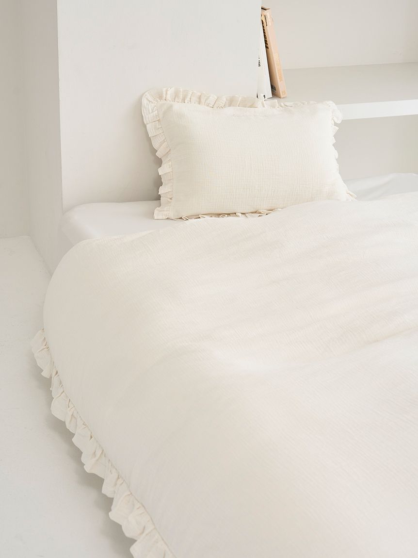 Sleep】ダブルガーゼフリル2点セット（セミダブル）(寝具セット