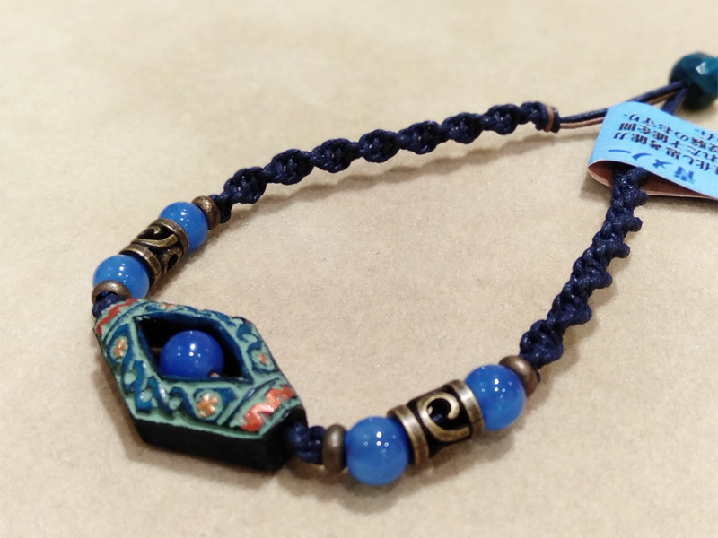 アイヌ文様 木彫りブレスレット ハンドメイド レディース おしゃれ