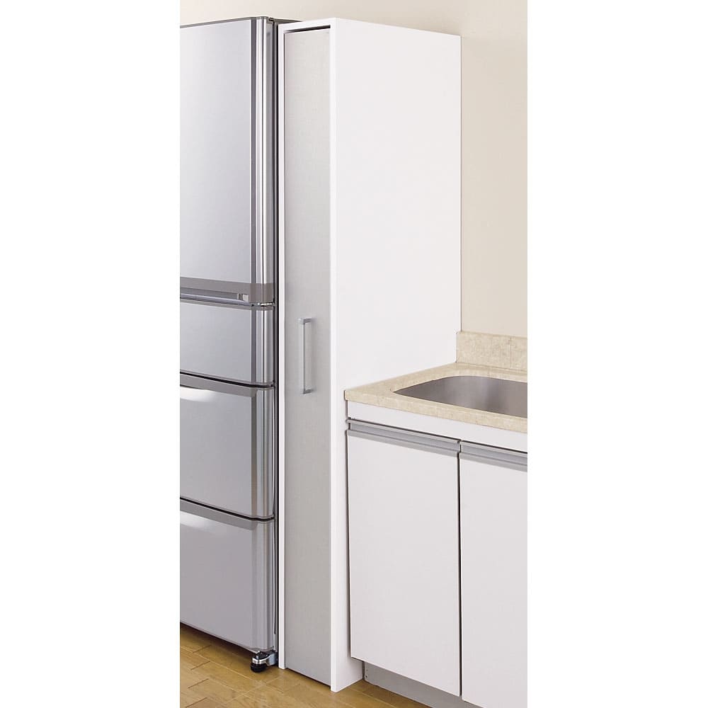 ボックス付きリバーシブル すき間収納庫 幅17奥行58cm 通販 - ディノス