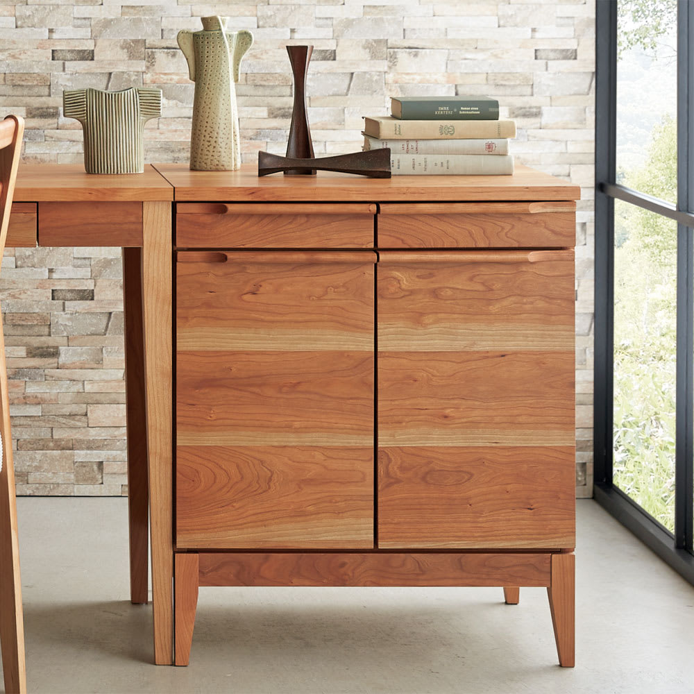 Blossom（ブロッサム） チェリー天然木北欧風シリーズ デスク 幅120cm