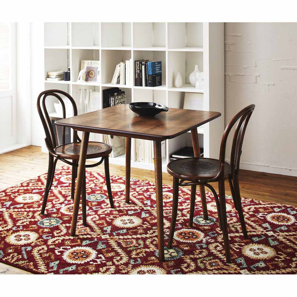 アンティーク風テーパーダイニングテーブル 正方形 幅80cm×80cm