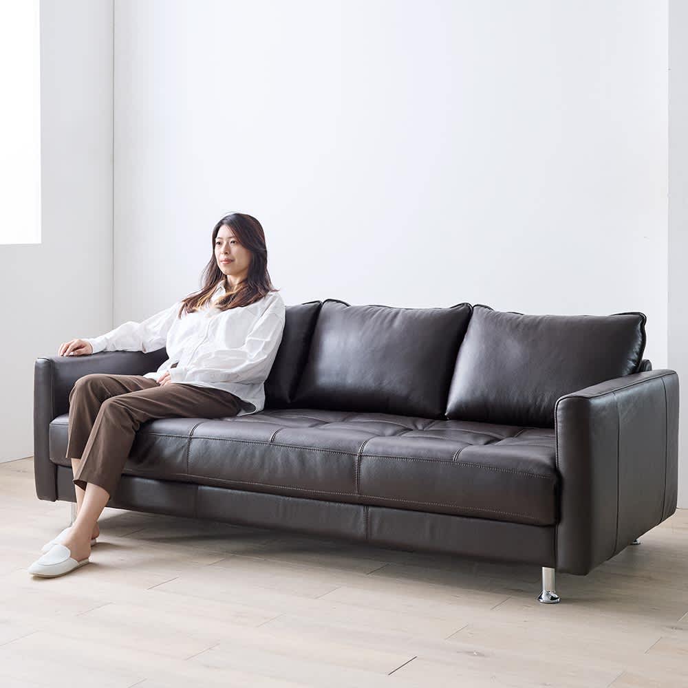 LX 総革張り（セミアニリン厚革）トリプルソファ幅197cm 3人掛け 通販