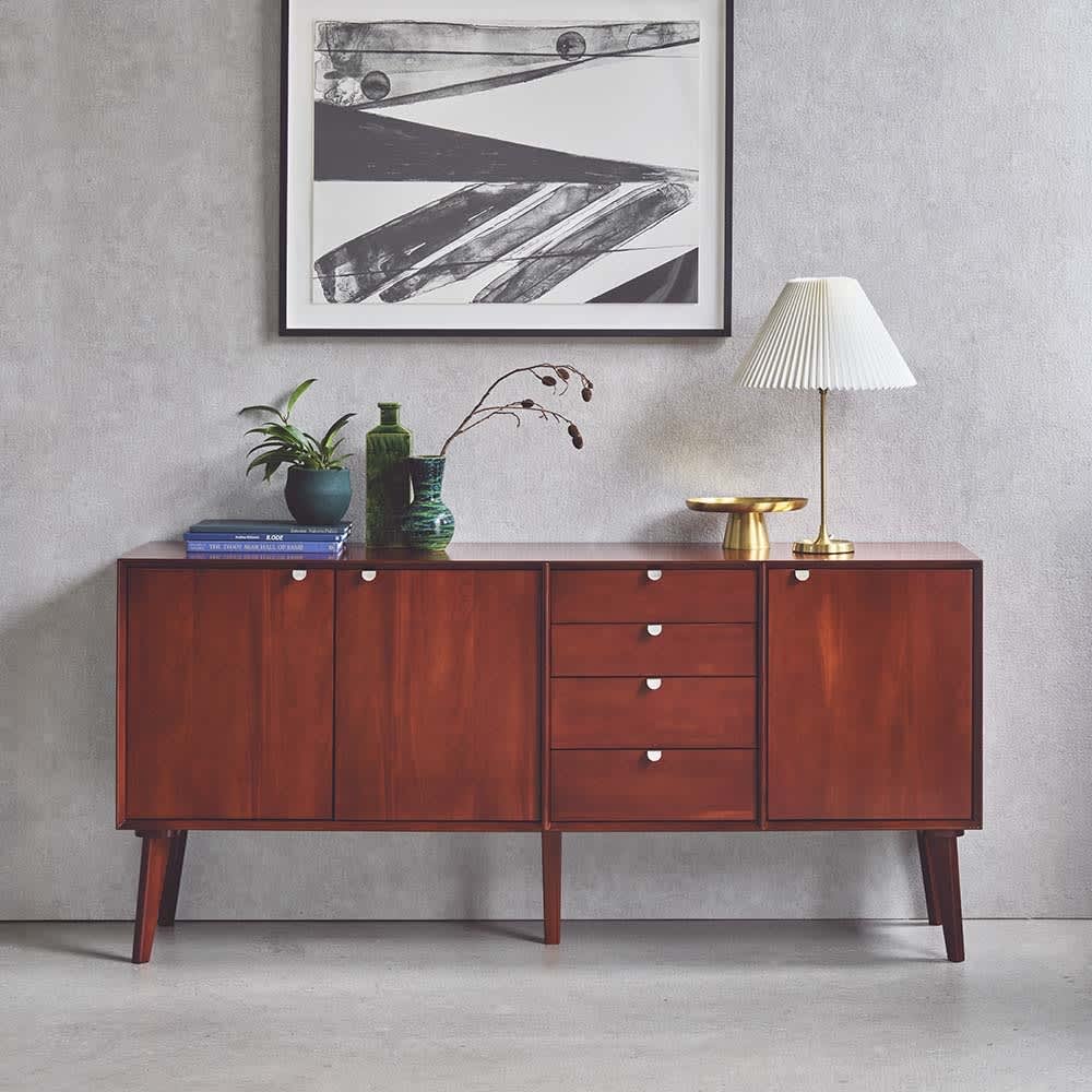 ヴィンテージ調 Vカットシリーズ リビングボード 160cm 通販 - ディノス