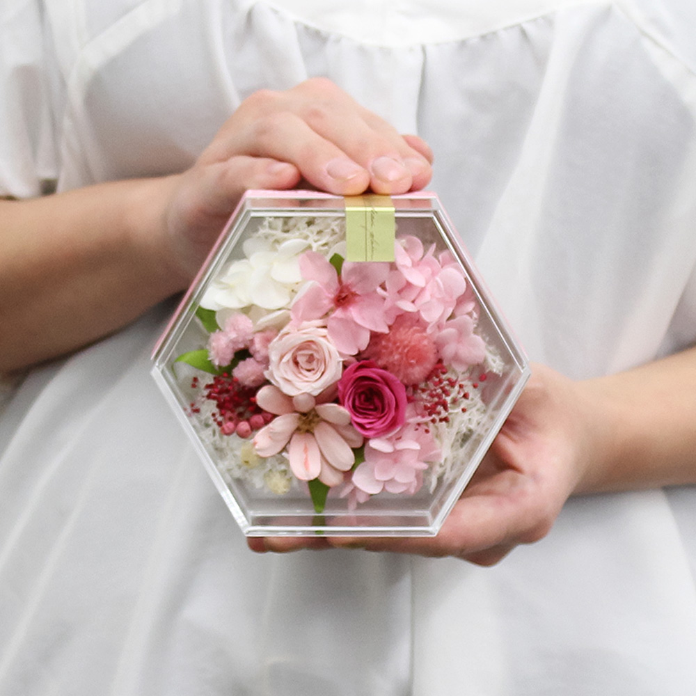 プリザーブドフラワー「サクラヴェール ハニカムピンク」｜春の花特集