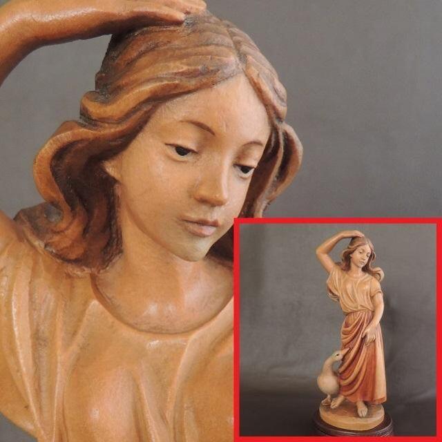 世界2500体限定◇ANRI木彫◇春の踊り 金彩 アンリ 世界2500体限定