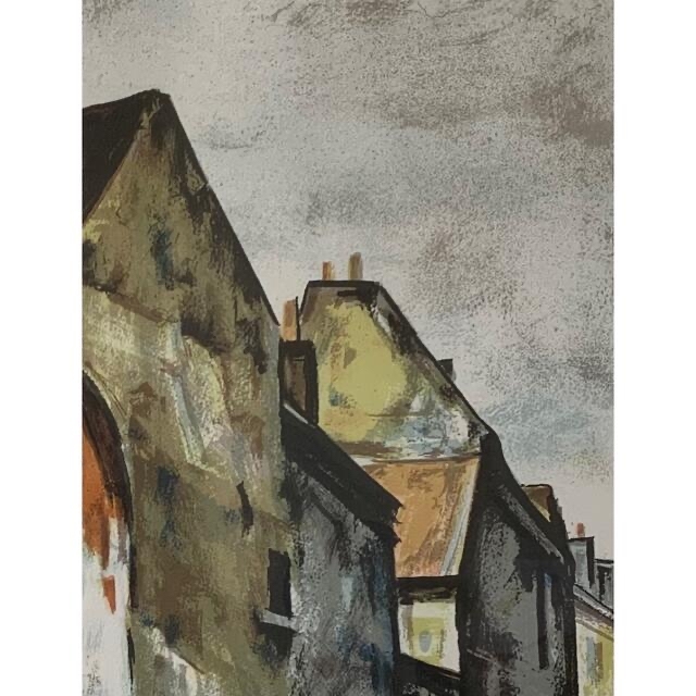 ☆荻須高徳 リトグラフ 街角の家 限定版 サイン入りの通販 by Otakara