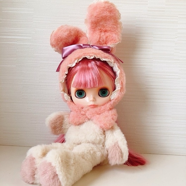 ブライスアウトフィット 着ぐるみ ティペット付きうさちゃん