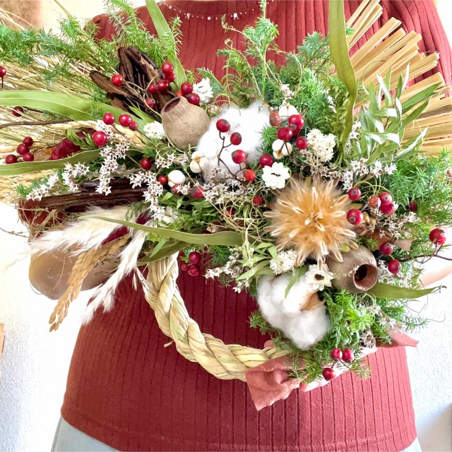 飾る向き×クリスマス×しめ縄8way クリスマスリース しめ縄 しめ縄