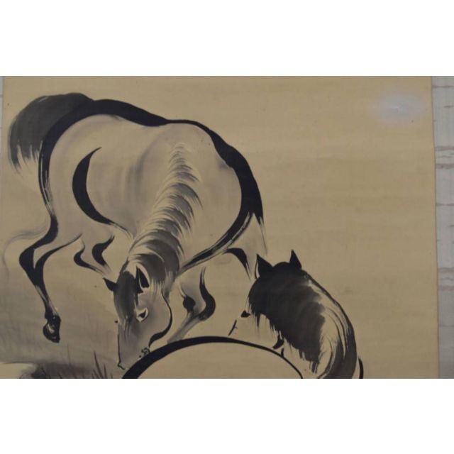 作者不詳/柳に馬図/掛軸☆宝船☆AA-475の通販 by 掛軸✩宝船✩'s shop