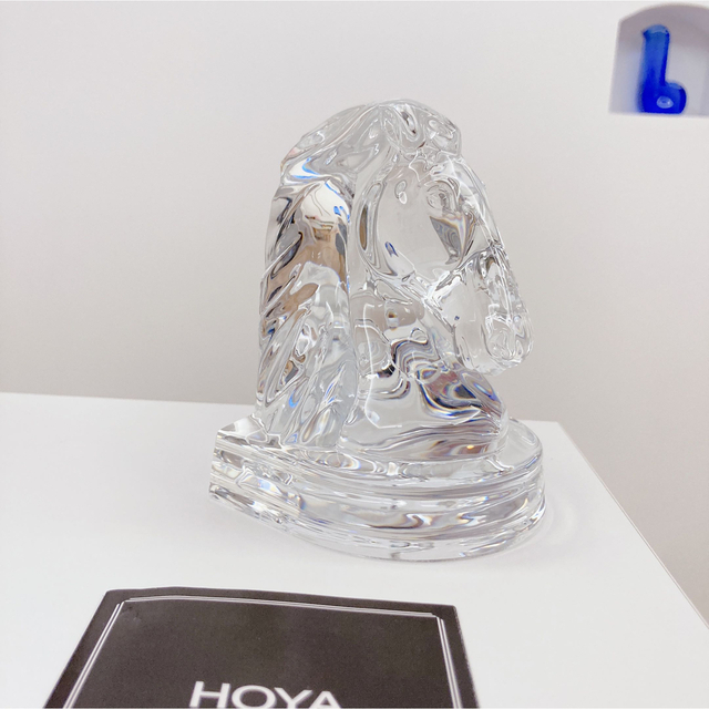 HOYA クリスタル オブジェ 馬 ホース ガラス 置物 硝子 ホヤの通販 by
